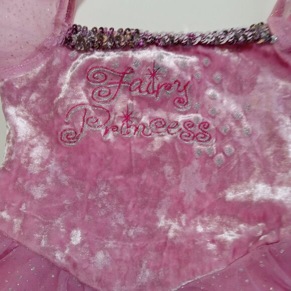 Kloz for Kids Pink Velour Fairy Princess Tutu Dress Size 5 Sequin Sparkle - Picture 7 of 13